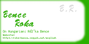 bence roka business card